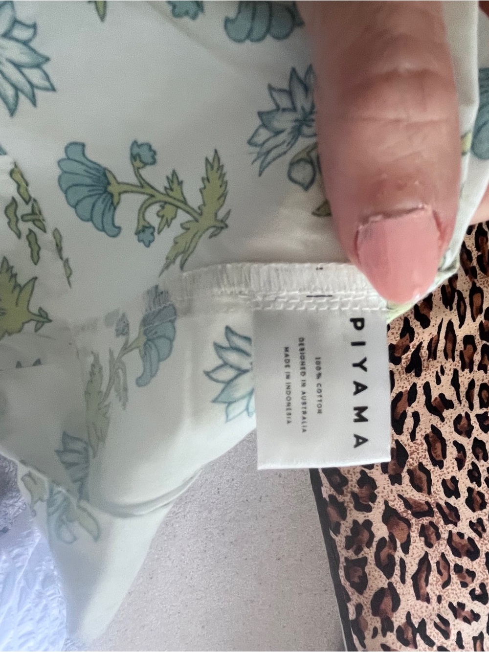 Piyama Nicolette Cotton Sleep Set Baby Blue NWOT Size XS - Picture 2 of 8